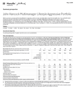 John Hancock Multimanager Lifestyle Aggressive Portfolio summary prospectus