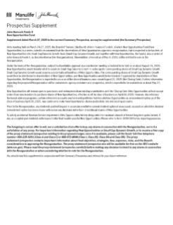 John Hancock New Opportunities Fund summary prospectus