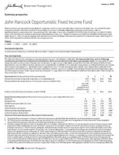 John Hancock Opportunistic Fixed Income Fund summary prospectus