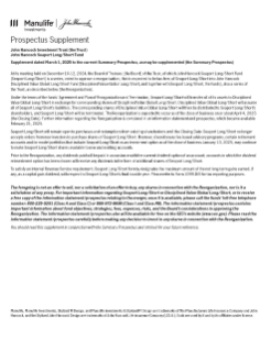 John Hancock Seaport Long Short Fund summary prospectus