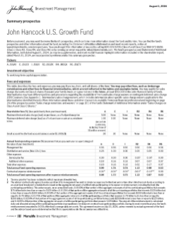 John Hancock U.S. Growth Fund summary prospectus