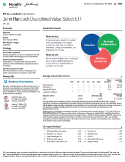 John Hancock Disciplined Value Select ETF investor fact sheet
