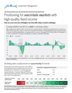 John Hancock Bond and Investment Grade Bond strategy overview flyer