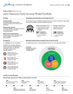 John Hancock Fixed Income Model Portfolio Brochure