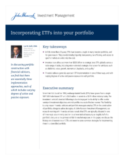 Incorporating ETFs into your portfolio