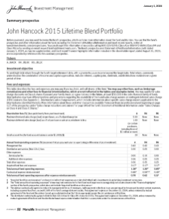 John Hancock 2015 Lifetime Blend Portfolio summary prospectus