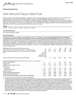 John Hancock Classic Value Fund summary prospectus