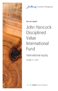 John Hancock Disciplined Value International Fund annual report