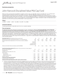 John Hancock Disciplined Value Mid Cap Fund summary prospectus