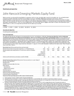John Hancock Emerging Markets Equity Fund summary prospectus