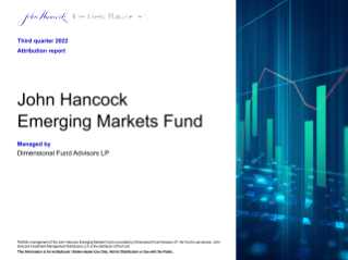 John Hancock Emerging Markets Fund Attribution report