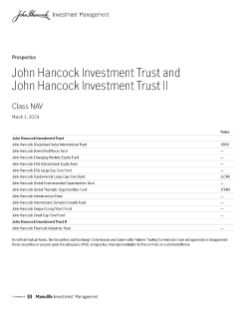 John Hancock Equity and Alternative/Specialty  Fund Class NAV prospectus