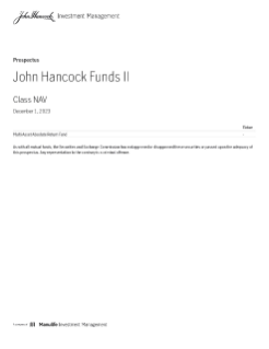 John Hancock Equity, Fixed Income, and Alternative/Specialty Fund Class NAV prospectus