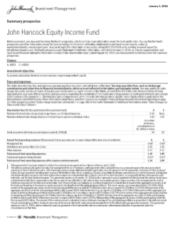 John Hancock Equity Income Fund summary prospectus