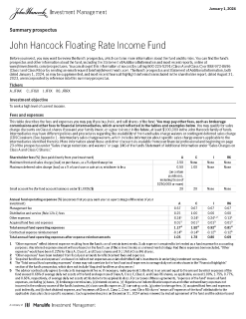 John Hancock Floating Rate Income Fund summary prospectus