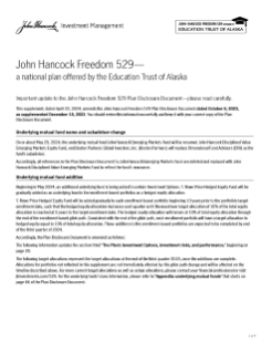 John Hancock Freedom 529 plan disclosure document