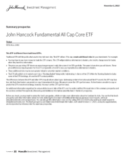 John Hancock Fundamental All Cap Core ETF summary prospectus