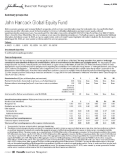 John Hancock Global Equity Fund summary prospectus