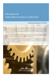 John Hancock Global Short Duration Credit semiannual report