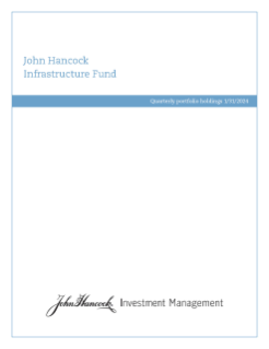 John Hancock Infrastructure Fund fiscal Q1 holdings report
