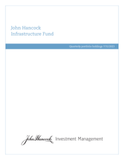 John Hancock Infrastructure Fund fiscal Q3 holdings report