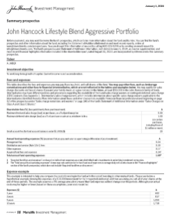 John Hancock Lifestyle Blend Aggressive Portfolio summary prospectus