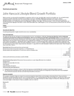 John Hancock Lifestyle Blend Growth Portfolio summary prospectus