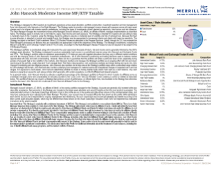 John Hancock Moderate Income MF ETF Taxable profile sheet