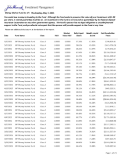 John Hancock Money Market Fund's daily net asset values (NAVs) 