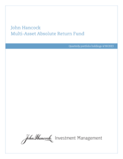 John Hancock Multi-Asset Absolute Return Fund fiscal Q3 holdings report