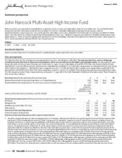 John Hancock Multi-Asset High Income Fund summary prospectus