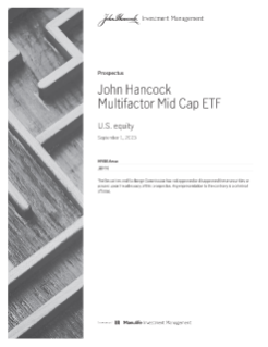 John Hancock Multifactor Mid Cap ETF prospectus