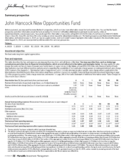 John Hancock New Opportunities Fund summary prospectus