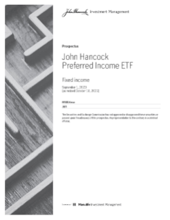 John Hancock Preferred Income ETF prospectus