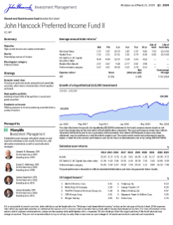 John Hancock Preferred Income Fund II investor fact sheet