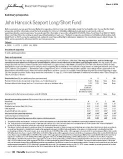 John Hancock Seaport Long Short Fund summary prospectus