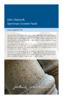 John Hancock Spectrum Income Fund annual report