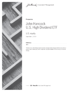 John Hancock U.S. High Dividend ETF prospectus
