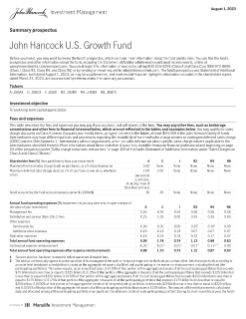 John Hancock U.S. Growth Fund summary prospectus