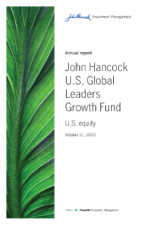 John Hancock US Global Leaders Growth Fund annual report