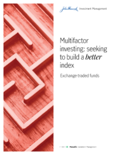 Multifactor investing: seeking to build a better index
