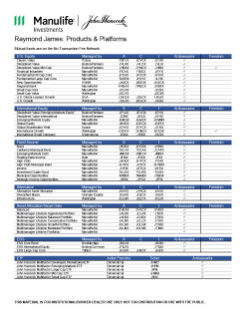 Raymond James Fund Offering Flyer