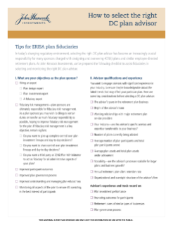 Retirement Plan Advisor Checklist