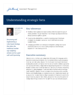 Understanding strategic beta