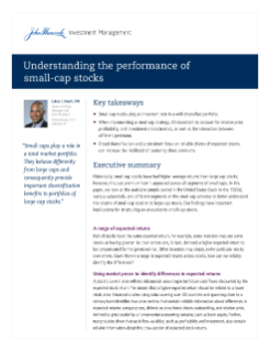 Understanding the performance of small-cap stocks