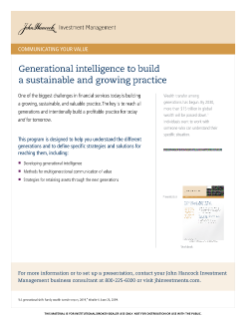 Using generational intelligence: Promotional flyer